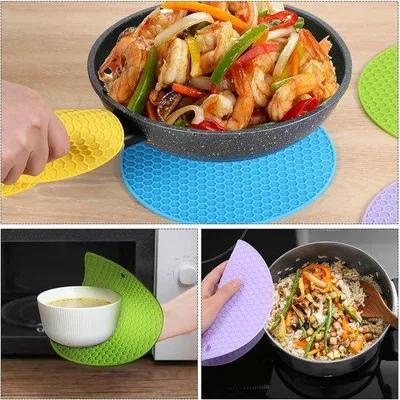 Produktbild von Silikon-magnetronmat - hittebeständig multifunktionales Schutzmat für Pfannen und Töpfe - lila