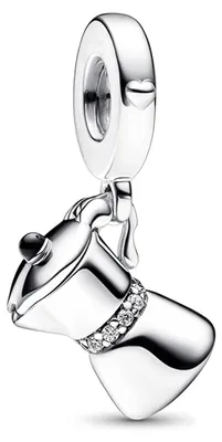 Produktbild von Herzförmiger Kaffeekanne Charm aus Silber 925