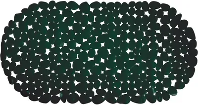 Produktbild von MSV Duschmatte Badematte Badewanneneinlage Anti Rutsch Matte"Kieselstein" - antibakteriell rutschfest mit Saugnäpfen - Dunkelgrün - 39 x 99 cm