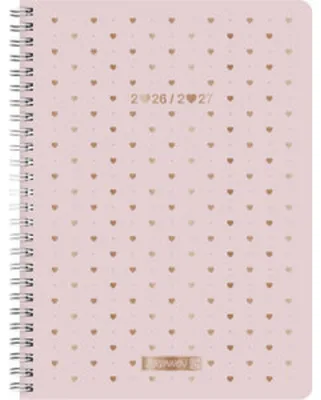 Obrázek produktu pro Školní diář Style 2026/2027 „Pretty Pink“ | A5, plast