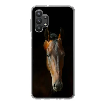 Produktbild von MuchoWow® Handyhülle Schutzhülle Hülle für Samsung Galaxy A32 5G Pferde - Tiere - Braun Silikon Softcase Handy Hülle - Softcase