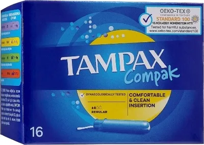Obrázek produktu pro Tampax, Regular, Tampony z aplikatorem, 16 sztuk (PRODUKT Z NIEMIEC)