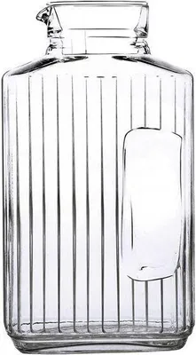 Produktbild von Luminarc Quadro Kühlschrankkrug mit weißem Kunststoffdeckel, 2 Liter, Glas, transparent, 1 Stück