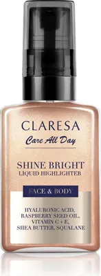 Obrázok produktu pre CLARESA Shine Bright & Body Liquid Highlighter 50 ml