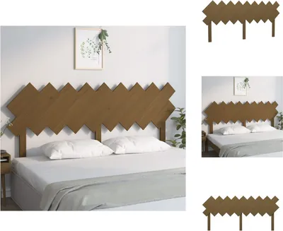 Produktbild von vidaXL Bett-Kopfteil Honigbraun 178x3x80,5 cm Massivholz Kiefer -  Kopf- & Fußenden