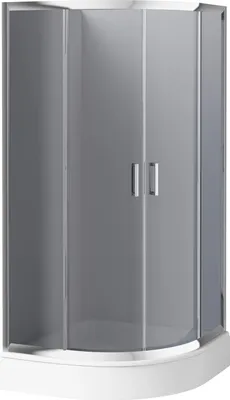 Zdjęcie produktu dla Design Półokrągła szafka Funkia, szkło grafitowe 80X80 cm