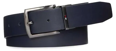 Produktbild von Tommy Hilfiger - Gürtel für Herren, Logo, Leder, wendbar NA1444 (95 cm) (Dunkles Marineblau/Schwarz)