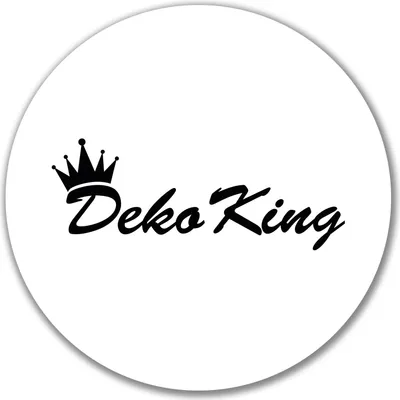 Produktbild von Huuraa Aufkleber Deko King Krone 10cm rund Sticker Geschenkidee