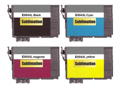 Produktbild von Druckerpatronen Set mit Sublimationstinte 604 XL Black Cyan Magenta Gelb kompatibel mit Epson XP-2200 2205 3200 3205 4200 4205 WF-2910 2930 2935 2950