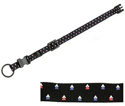 Productafbeelding van Karlie Art Sportiv Plus, driekantige halsband voor honden - Maat L - Nylon - Zwart - 45-65x2,5 cm