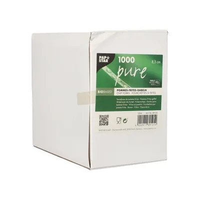 Produktbild von Pommes-Frites-Gabeln, Holz "pure" 8,5 cm