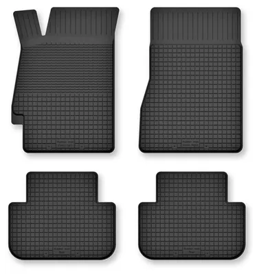 Image de Tapis de sol en caoutchouc pour Renault Megane II 2002-2008 (break/Grandtour) – 4 pièces, noirs, semi-universel, adapté
