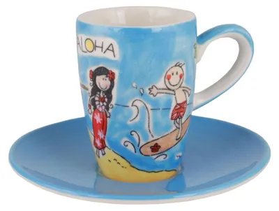 Produktbild von Mila Keramik Espresso-Tasse mit Untere Aloha