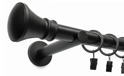 Produktbild von Gardinenstange MONACO 160 cm 1-läufig Ø 25 mm Schwarz matt