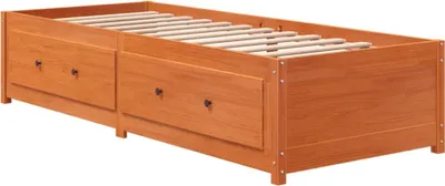 Produktbild von Tagesbett ohne Matratze Wachsbraun 90x200 cm Massivholz Kiefer