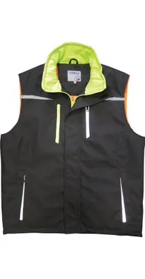 Produktbild von Herren Berufsweste Terrax Workwear Gr.XL schwarz/limette