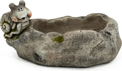 Produktbild von Pflanzschale mit Schnecke Gartenfigur