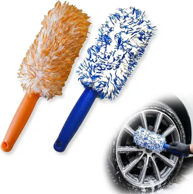 Immagine prodotto di Spazzole per cerchi in microfibra, confezione da 2, per la pulizia dell'auto