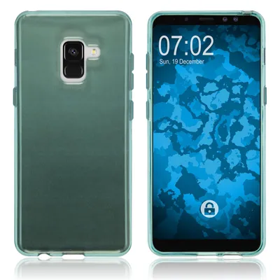 Produktbild von PhoneNatic Case kompatibel mit Samsung Galaxy A8 (2018) EU Version - türkis Silikon Hülle transparent Cover