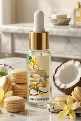 Produktbild von GKA Parfüm Öl Vanille-Macaron aus Frankreich Parfümöl Kosmetik Kokosnuss, Vanille, Mandel, Karamell sehr intensiv Probierfläschchen
