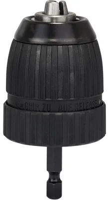 Zdjęcie produktu dla Bosch 2 608 572 075, Szybko zaciskowy uchwyt wiertarski, 1 mm, 1 cm, 1/4", Metal, Czarny, Stal nierdzewna