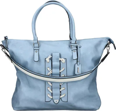 Produktbild von Rieker Damen Shopper Handtasche Schulterriemen Tragegriffe H1504, Farbe:Blau