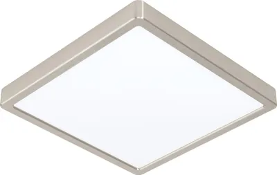 Produktbild von EGLO LED Deckenleuchte Fueva 5, 28,5 cm, Aufbauleuchte aus Stahl und einer Kunststoff Leuchtfläche, Deckenlampe in Nickel-Matt, Weiß, Lampe, warmweiß