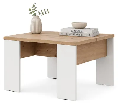 Produktbild von Magre - Couchtisch, 67x67x43h cm Eiche Braun, Plattenoptik