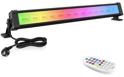 RGB-Wandfluter 42 W, 10 Farben, 12 Modi, IP66, Fernbedienung