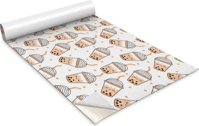 Zdjęcie produktu dla Folia samoprzylepna - Okleina meblowa - Dekoracyjna - Do mebli - Tapeta - Naklejka - Folia - Koktajle z kreskówek - 100 x 50 cm