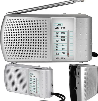 Obrázek produktu pro Kompaktní rádio pro každodenní použití – příjem FM/AM/SW – přenosný design – s výstupem pro sluchátka – napájení z baterií