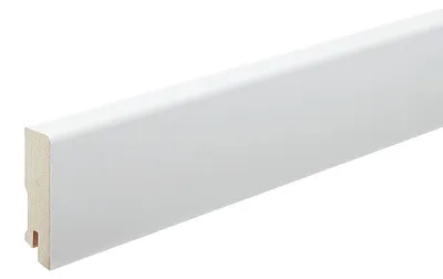 Produktbild von Meister | 2,38 m | Weiß 15 cm Sockelleiste, Dekorleiste mit MDF Kern, Montagefreundliche Cliptechnik, Hochwertige Folie Ummantelung, Beanspruchbare Profilleiste