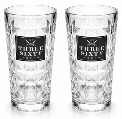 Three Sixty Vodka Longdrinkgläser 6er Set 0,3L geeicht