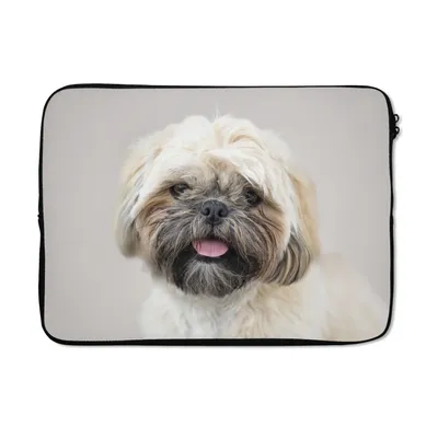 Produktbild von MuchoWow® Laptop Hülle 13 Zoll Portrait Nahaufnahme eines Shih Tzu Hundes Laptoptasche - Laptophülle - Sleeve - Rundumschutz