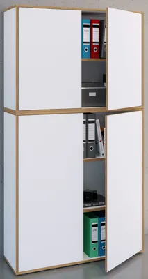 Produktbild von VCM Holz Büroschrank Ordner Aktenschrank Büromöbel Schrank Salia 5-fach Breite 100 cm Drehtüren