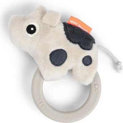 Produktbild von Done By Deer Sensorische Dotti-rassel Mit Beißring Beige Beige One Size