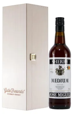 Produktbild von Jose Miguel Sherry -Medium- mit Geschenk-Holzkiste