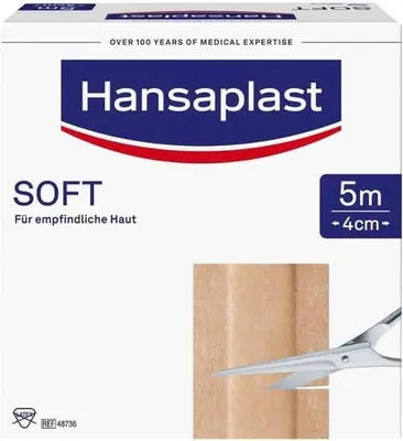 Immagine prodotto di Cerotto Hansaplast Soft 5 m x 6 cm