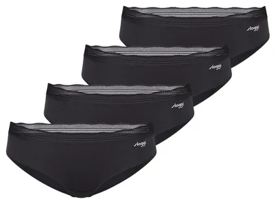Produktbild von sloggi 4er Pack Go Blush Hipster Feminine Spitze mit Bogenkante, Weiches Material für hohen Komfort, Ideal für Alltag und Basic Looks