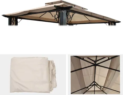 Produktbild von Ersatzbezug für Dach Pergola Pavillon Mira 4,5x3,5m  creme
