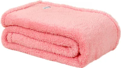 Produktbild von DoubleDry Teddy Kuscheldecke - 130x170 cm - - Weiche Sofadecke - Flauschige Wohndecke - Rosa