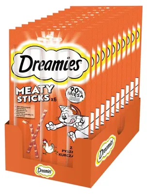 Zdjęcie produktu dla Przysmak Dreamies 14x30g Karma Uzupełniająca Dla Dorosłych Kotów Pałeczki Z Kurczakiem