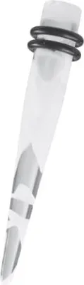 Immagine prodotto di Piercing orecchio Expander Rod acrilico marmo Expander Rod UV trasparente bianco VHMA.10mm