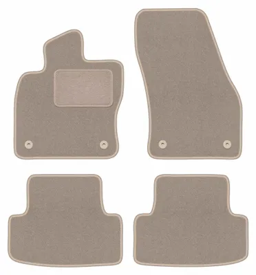 Immagine prodotto di Tappetini in moquette per Skoda Karoq 2017- (crossover) – set 4 pezzi, beige, su misura – Wielganizator LUX