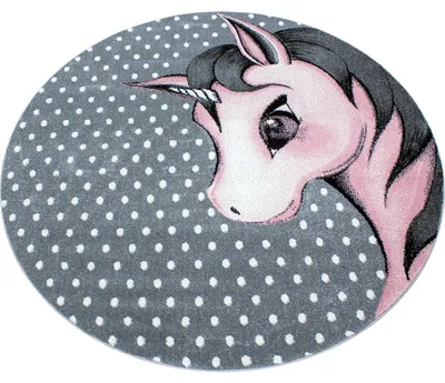 Produktbild von Kinder Teppich Kikki rund, Farbe: Pink, Größe:160 cm rund