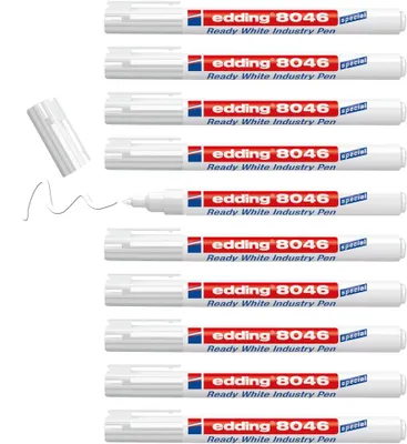 Image de 10x EDDING 8046-049 Lackmarker Ready industry pen weiß