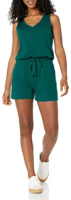 Productafbeelding van A. Essentials dames badpak van fleece, 9,0 cm binnenbeenlengte, donkergroen