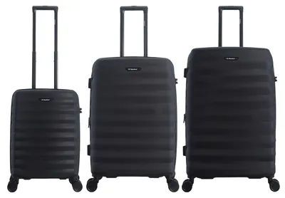 Produktbild von Saxoline Koffer-Set Flow mit Teleskopgriff und Zahlenschloss Black One Size