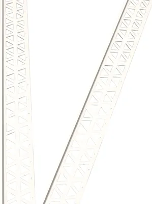 Produktbild von ProfileXXL PVC Eckwinkel, Eckprofil, Kantenschutz 2,5m Weiß 40 x 40 x 6mm Putzschienen aus hart PVC, für Innen- & Außenputz