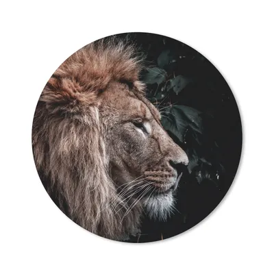 Produktbild von MuchoWow® Mauspad Mousepad Löwe - Blätter - Tiere 20x20 cm - Mousepads - Maus Mat - Pad - Mausunterlage - Schreibtischmatte